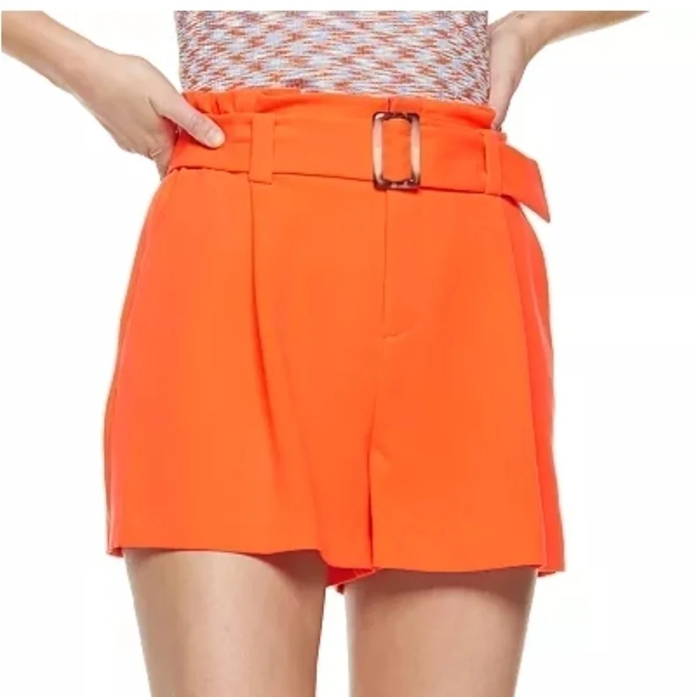 NINE WEST Paperbag Shorts‎ in Fresh Lava size small NWOT